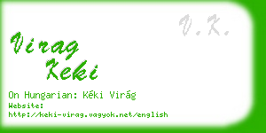 virag keki business card