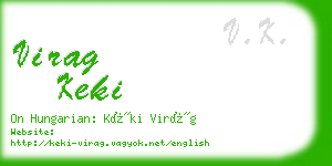 virag keki business card